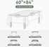 Outdoor(60 84 inch,Navy Softalker Jacquard Rectangle Tablecloth - Geometric Line Damask Table Covers Waterproof Stain