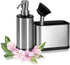 Kitchen Dish Soap Dispensers, Stainless Steel Sink Organizer with Storage and Brush for Countertop