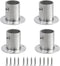 Geesatis 4PCS Total Height 1.57" Fit Diameter 1.0" Pipes High Flange Holder Rod Stainless Steel with Screws