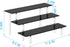 HENABLE 3 Tier Perfume Organizer Stand, Black Acrylic Risers Display Stands, Cologne Shelf Dessert Display for Party
