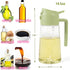 Oil Sprayer for Cooking, 2 in 1 Glass Olive Oil Dispenser 14.5oz/430ml (Green)