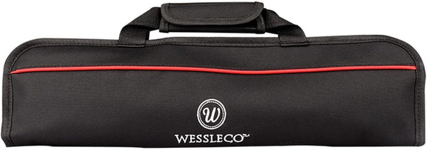 Chef Knife Bag (5 Slots) - Nylon Kitchen Storage Carrying Pouch, Red