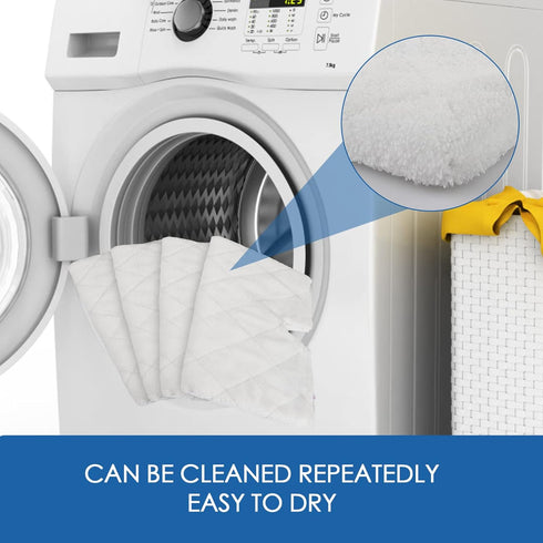 Replacement Microfiber Steam Mop Pad Cleaning Pads - for Shark Steam Pocket Mop S3500 Series (White)