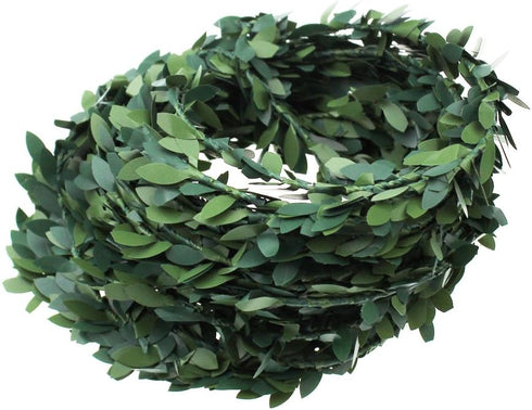 LJY 32.8 Yards Artificial Ivy Garland, Green Leaves Fake Vine for Wedding Party Ceremony DIY Headbands