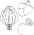 Kitchen Mixers Accessories 3-Piece Set Including K45DH Dough Hook, K45B Coated Flat Blade Paddle & K45WW Wire Whip for