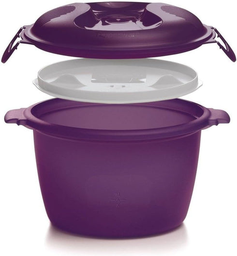 Tupperware Microwave Rice Cooker, Large 3L or 12 Cup, Purple