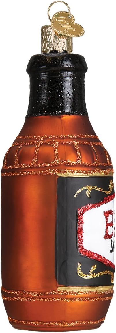 Old World Christmas Glass Blown Ornaments for Christmas Tree, Various Foods BBQ Sauce 32292