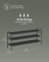 3-Tier 4 18 Closet, SONGMICS Shoe Rack, Shoe Organizer, Fabric Shoe Shelf Storage with Hooks, Holds up to Pairs