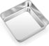 TeamFar 8 Inch Square Baking Pan - Stainless Steel for Wedding Christmas Party, Healthy & Non Toxic