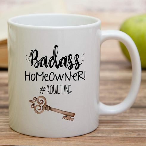 Retreez Funny Mug - Badass Homeowner Adulting Gift, 11 Oz Ceramic Tea Coffee Mug - Sarcastic Housewarming Birthday Gift
