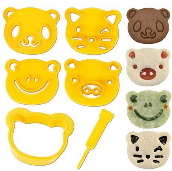 Animal Friends Food Deco Cutter and Stamp Kit - Frame 3 7/8 x 3 1/8 x 1 1/16 inches