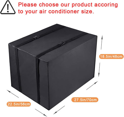 Window Air Conditioner Cover Outdoor, Luxiv Black Dust-proof Waterproof AC Protection Insulation Defender