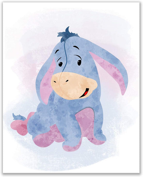 BigWig Prints Winnie the Pooh Nursery Decor, Watercolor Wall Art, Unframed Set of 5 (8x10)
