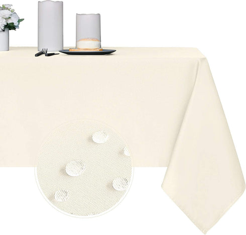 Obstal 210GSM Rectangle Table Cloth - Heavy Duty Water Proof Microfiber Tablecloth,