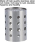 Stainless Steel Kitchen Utensil Holder, Tableware Organizer with Bottom Drain Hole for Home Storage