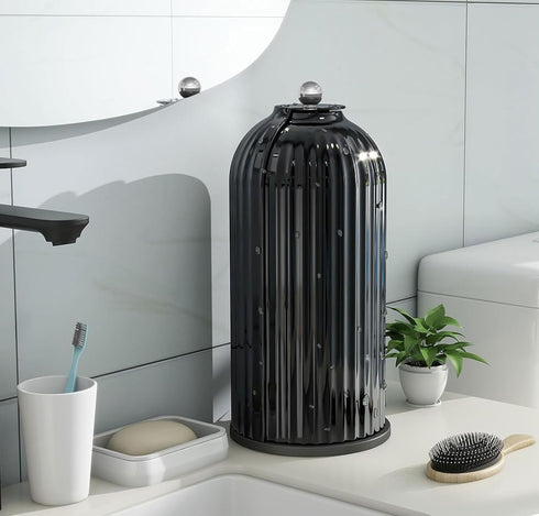 Countertop, 3 Dustproof Toothbrush Holders with Cover, Rotating Electric Toothbrush and Toothpaste Holder for Bathroom