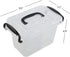 Idotry Mini Plastic Storage Latch Box (6-Pack), 1.5 L Clear Plastic Mini Latch Box