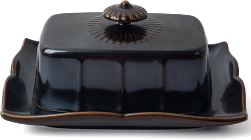 Butter Dish with Lid for Countertop, Large Ceramics Butter Dish Container, 7.5