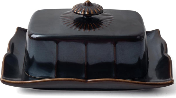Butter Dish with Lid for Countertop, Large Ceramics Butter Dish Container, 7.5
