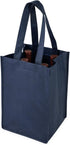 True Wine Tote Bag, 4 Bottle Wine Carrier, Wine Carrier Tote Bag with Dividers, Reusable Wine Bags, Wine Bottle Carrier Tote, Blue, Set of 1