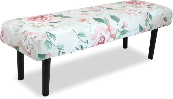Stretch Bench Cover Spandex Rectangle Slipcover for Dining Room Kitchen Bedroom Indoor/Outdoor