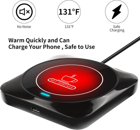 COFFEE MUG WARMER , Smart USB Coffee Cup Warmer with Pressure-Induced Auto On/Off, Coffee Accessories for Home Office