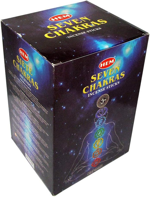 HEM 7 Chakra Incense Sticks (35 Sticks 12 Box) - Natural Fragrance for Aromatic Rooms