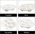 Okllen 4 Pack Ceramic Escargot Plates, 6.5 Inch Seafood Snail Dish with Handles, White Baking Dish