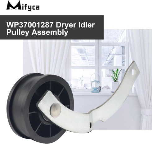 37001287 Dryer Idler Pulley Assembly, Compatible with Whirlpool Dryers, Replaces WP37001287 AP6008789