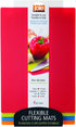 Joie Flexible Cutting Mats, Color Coded, Non-Slip Base, Minimal Kitchen Accessory, Easy Food Disposal
