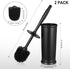 Set: 2 Pack Toilet Bowl Brush Holder Modern Deep Cleaning Bathroom Toilet Scrubber with Caddy for Rv - Rim Decorative