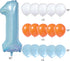 Gankbite 1st Boy Pumpkin Birthday Supplies Blue Orange Little Pumpkin One High Chair Banner Fall Burlap Autumn Cake