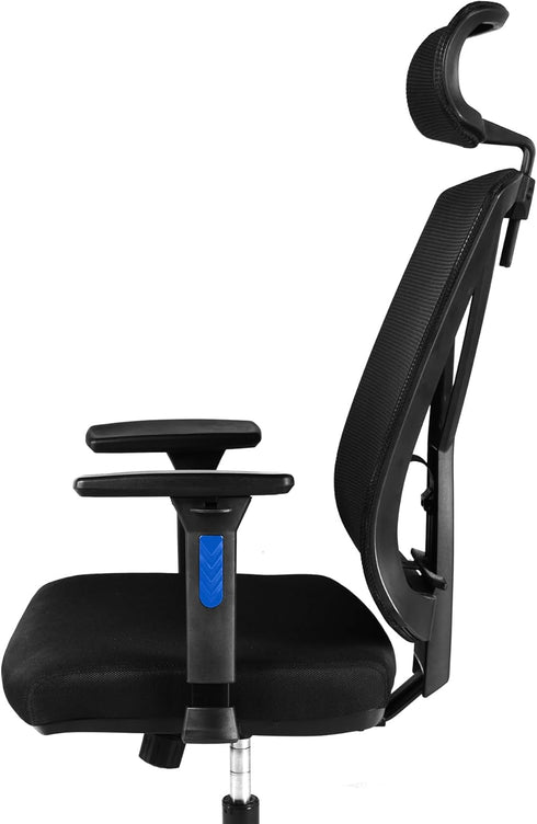 Frassie Height Adjustable Gaming Chair Armrest Pair, Boss Chair Arms Set Replacement in Blue