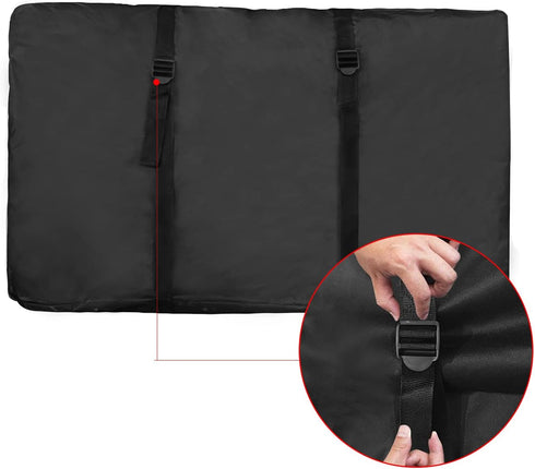 Uranshin 600D 43.3 29.13 x11.02 inches, Oxford Fabric Large Outside Chair Storage Bag, Black, x Zipper Closure