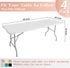 4 Pack 96 30 Inch 8 x Open Back Fitted Tablecloth Rectangle Table Fitted for Ft Folding Tables Polyester Table Cover