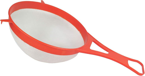Tredoni 9" Fine Nylon Mesh Strainer Sieve - Plastic Flour Sifter, Cinnamon/Sugar Powder Spreader
