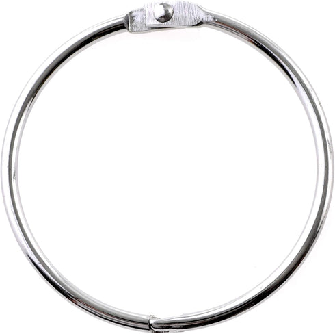 SlipX Solutions Chrome Simple Slide Shower Curtain Rings - Set of 12, Rust Resistant, Snap Closure for Standard Shower