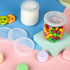 HFXXAD 50Pcs Set, Storage(2.6inch) Yogurt Jar Lids Yogurt Container Lids Clear Plastic, Reusable Replacement Food