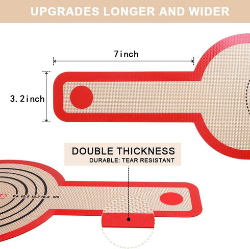 2 Pcs Silicone Bread Sling, Non-Stick Heat Resistant Baking Mat for Dutch Oven with Long Handle for Sourdough