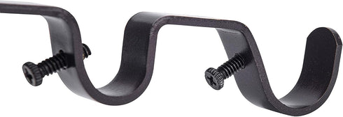 Ycolnaefllr Set of 3 Heavy Duty Oil Rubbed Bronze Double Curtain Rod Holders for 1 and 0.7-Inch Rods