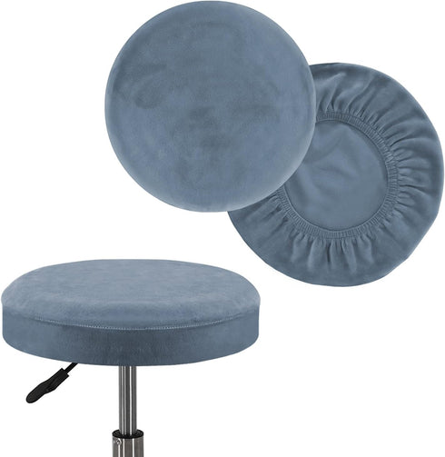 Turquoize 2 Pack Bar Stool Covers Round Stool Covers with Elastic Bands