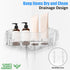 Acrylic Corner Shower Caddy, Strong Adhesive Shower Organizer Clear Wall Mounted Bathroom Shelf No Drilling Basket Rack