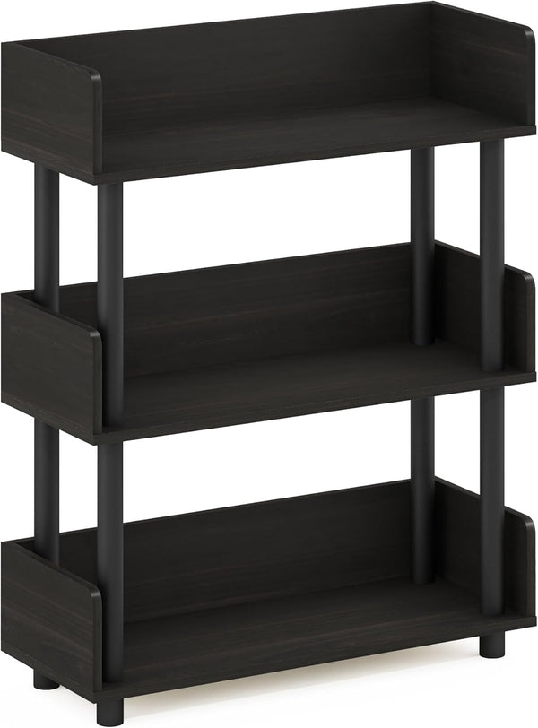 Furinno Turn-N-Tube 3-Tier Toolless Freestanding Display Rack, Espresso