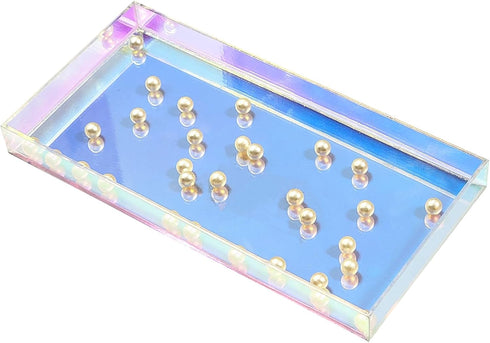 Acrylic Bathroom Tray for Countertop - Handmade Vanity Tray for Perfume, Jewelry, Makeup, Soap Dispenser, and Plants
