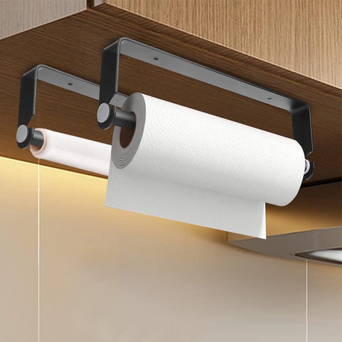 PEDORUBY Under Cabinet Paper Towel Holder, Adhesive or Drill Mount Paper Towel Holder, Wall Mount Paper Towel Holders