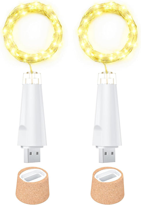 Ceepko USB Bottle Lights Rechargeable Wine Bottle Fairy Lights Cork LED String Lights