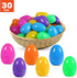 Biubumtu 30Pcs 2.36'' Fillable Easter Eggs, Plastic Bright Easter Eggs Empty Bulk Assortment, Perfect for Easter Egg