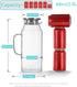2 68 oz Bivvclaz Liter Glass Pitcher with Lid and Handle, Glass Carafe for Hot/Cold Water, Large Iced Tea Pitcher