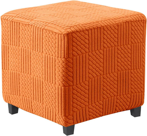 Bifaun Vogel Ottoman Square Stretch Foot Stool Slipcovers Square Foot Rest Covers