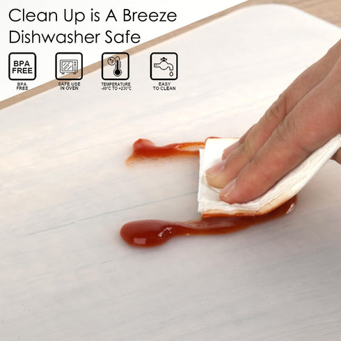 Countertop 31.5''x23.6'' Extra Large Silicone Mat, Food-Grade Flexible Silicone Table Mats for Kids Non-Slip Placemat
